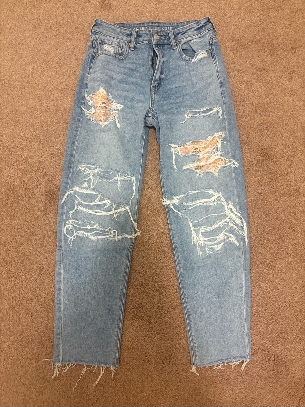 American eagle patchwork jeans size 4